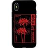 Red Spider Lily Flower Manga Aesthetic A Custodia per iPhone X/XS Red Spider Gigli Manga Anime Estetica Giapponese Fiore
