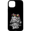 Gamer Coole Sprüche Lustiges Fun Shirt C Custodia per iPhone 15 Plus Chill Bro - Occhiali da sole a forma di rana, con scritta divertente