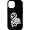 Gamer Coole Sprüche Lustiges Fun Shirt C Custodia per iPhone 12/12 Pro Chill Bro Cooler Flamingo Occhiali da sole con scritta divertente Gamer