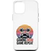 Retro Fitness Gaming Mom Workout Gamer Custodia per iPhone 12/12 Pro Gioco Mamma Gioco Ripetizione Retro Fitness Gamer