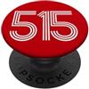 City & State Des Moines Iowa 515 Codice area Residente locale Patriot America PopSockets PopGrip Adesivo