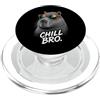 Gamer Coole Sprüche Lustiges Fun Shirt C Chill Bro Cooler Capybara Occhiali da Sole Scritta Divertente Gamer PopSockets PopGrip per MagSafe