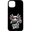 Gamer Coole Sprüche Lustiges Fun Shirt C Custodia per iPhone 15 Plus Chill Bro Cooler Axolotl Occhiali da Sole Scritta Divertente Gamer
