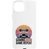 Retro Fitness Gaming Mom Workout Gamer Custodia per iPhone 15 Plus Gioco Mamma Gioco Ripetizione Retro Fitness Gamer
