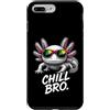 Gamer Coole Sprüche Lustiges Fun Shirt C Custodia per iPhone 7 Plus/8 Plus Chill Bro Cooler Axolotl Occhiali da Sole Scritta Divertente Gamer