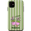 Animal Print Cute And Fun Custodia per iPhone 11 Tè Matcha verde Girlie Green Fun