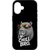 Gamer Coole Sprüche Lustiges Fun Shirt C Custodia per iPhone 16 Chill Bro Cooler Capybara Occhiali da Sole Scritta Divertente Gamer