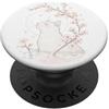 Japanese Sakura Vintage Line Art Mindful Gatto Fiori Di Ciliegio Meditazione Zen Tranquillo Yoga Donne Ragazza PopSockets PopGrip Adesivo
