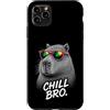 Gamer Coole Sprüche Lustiges Fun Shirt C Custodia per iPhone 11 Pro Max Chill Bro Cooler Capybara Occhiali da Sole Scritta Divertente Gamer