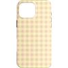 Preppy Gingham Pattern Squares Custodia per iPhone 16 Pro Max Motivo a quadri estetici a quadretti rosa giallo burro