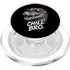 Gamer Coole Sprüche Lustiges Fun Shirt C Chill Bro Cooler Capybara Occhiali da Sole Scritta Divertente Gamer PopSockets PopGrip per MagSafe