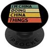 Personalized Gift Ideas China Citazione personalizzata divertente I'm China Doing China Things PopSockets PopGrip Adesivo