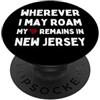 Born And Bred In The USA New Jersey Ovunque possa vagare Il mio cuore rimane nel New Jersey PopSockets PopGrip Adesivo