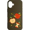 Applecore Whimsy Twee y2k Apple Graphic Custodia per iPhone 16 Plus Apple y2k Kawaii Cute Vintage 90s Retro Brown Grunge Teen