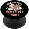 Funny Lazy Girl Graduation Sloth Class o Divertente pigra ragazza laurea bradipo coquette arco liceo PopSockets PopGrip Adesivo