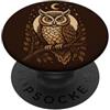Mid Century Modern Architektur Style App Gufo Luna Notte Foresta Uccello Mistico Natura Stelle Boho PopSockets PopGrip Adesivo