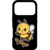 skateboard bee skating insect skater ska Custodia per iPhone 17 Pro Carino Bee in sella a uno skateboard