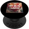 Irish Wolfhound Puppy Lover PS Il mio cane è il mio Valentine Irish Wolfhound Street Graffiti PopSockets PopGrip Adesivo