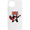 Red Panda Apparel Tee Custodia per iPhone 14 Plus Vintage Red Panda Punk Music Playing Guitar