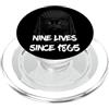 Funny Juneteenth Hip Hop Rap Street Prid Black Cat Cornrows 9 Vite dal 1865 Retro afroamericano PopSockets PopGrip per MagSafe