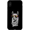 Gamer Coole Sprüche Lustiges Fun Shirt C Custodia per iPhone XS Max Chill Bro Cooler Lama Alpaca Occhiali da sole Fun Scritta Gamer