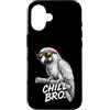 Gamer Coole Sprüche Lustiges Fun Shirt C Custodia per iPhone 16 Chill Bro Cooler pappagallo occhiali da sole con scritta divertente giocatore