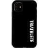 Funny Triathlete Tees & Gifts Custodia per iPhone 11 Triatleta Verticale