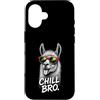 Gamer Coole Sprüche Lustiges Fun Shirt C Custodia per iPhone 16 Chill Bro Cooler Lama Alpaca Occhiali da sole Fun Scritta Gamer