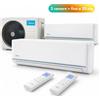 Midea Evolution Climatizzatore Dual Split 9.000 + 9.000 BTU Wi-Fi per due camere