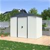 Parama Casetta da giardino in acciaio zincato bianco e antracite 1,31x2,36xh,190 m - 3 mq - 57