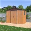 Parama Casetta da giardino in acciaio zincato effetto legno 1,31x2,36xh1,90 m con finestra - 3 mq - 57