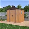 Parama Casetta da giardino in acciaio zincato effetto legno 1,74x1,94xh1,84 m con finestra - 3 mq - 56