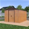 Parama Casetta da giardino in acciaio zincato effetto legno 3,03x2,36xh1,90 m - 7 mq - 95,6