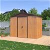 Parama Casetta da giardino in acciaio zincato effetto legno 1,74x2,36xh190 m - 4 mq - 65