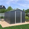Parama Casetta da giardino in acciaio zincato antracite e bianco 3,03x2,36xh1,90 m - 7 mq - 95,6
