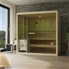 Parama Sauna finlandese da interno 3-4 persone 180x130cm h200 in legno di abete | Nirva