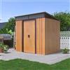 Parama Casetta da giardino in acciaio zincato effetto legno 1,51x1,95xh1,80 m - 3 mq - 53