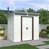 Parama Casetta da giardino in acciaio zincato bianco e marrone 1,51x1,95xh1,80 m con finestra - 3 mq - 53