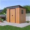 Parama Casetta da giardino in acciaio zincato effetto legno 1,51x1,95xh1,80 m con finestra - 3 mq - 53