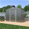 Parama Casetta da giardino in acciaio zincato grigio e bianco 1,31x2,36xh1,90 m con finestra - 3 mq - 57