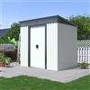 Parama Casetta da giardino in acciaio zincato bianco e antracite 1,51x1,95xh1,80 m - 3 mq - 53