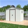 Parama Casetta da giardino in acciaio zincato bianco e marrone 1,31x2,36xh1,90 m con finestra - 3 mq - 57