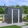 Parama Casetta da giardino in acciaio zincato antracite e bianco 1,51x1,95xh1,80 m con finestra - 3 mq - 53