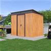 Parama Casetta da giardino in acciaio zincato effetto legno 1,74x2,38xh1,96 m - 4 mq - 66