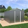 Parama Casetta da giardino in acciaio zincato grigio caldo e bianco 3,03x2,36xh1,90 m - 7 mq - 95,6