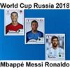 Panini Russia World Cup 2018 Stickers Lionel Messi Cristiano Ronaldo Mbappe