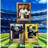Panini Fifa 365 2017-2018 RONALDO LIONEL MESSI NEYMAR JR. Gold Sticker x3