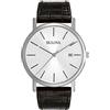 Bulova 96B104 Orologio da Polso al Quarzo, Analogico, Uomo, Pelle, Nero