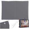Relaxdays Tenda da Sole Relaxdays, 2,5x3,5 m, Poliestere, Idrorepellente, Occhielli e Corde, Rettangolare, Grigio Scuro