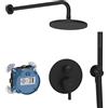 Ideal Standard - Ceraline, Kit doccia con miscelatore monocomando e doccetta, Nero seta